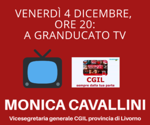 VENERDÌ 4 DICEMBRE, ORE 20: A GRANDUCATO TV MONICA CAVALLINI