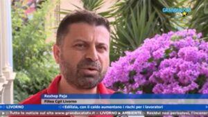 CALDO TORRIDO E PERICOLI PER I LAVORATORI EDILI, PAJA (FILLEA-CGIL) INTERVISTATO A GRANDUCATO TV