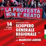 “LA PROTESTA NON È REATO”: 14 OTTOBRE SCIOPERO GENERALE REGIONALE E CORTEO A MASSA. 17 OTTOBRE MANIFESTAZIONE A ROMA DELLA VIA MAESTRA PER LAVORO, PACE, AMBIENTE, WELFARE E COSTITUZIONE item-thumbnail